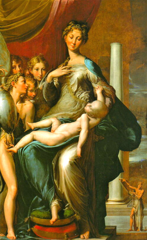 パルミジャニーノの「長い首の聖母」