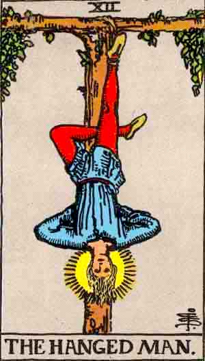 ライダー版タロットカード-吊られた男