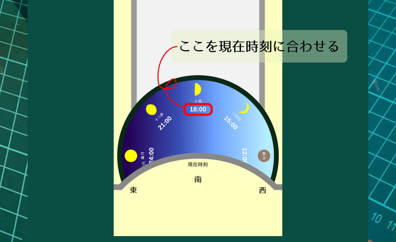 時間と月齢の対応表作成test1